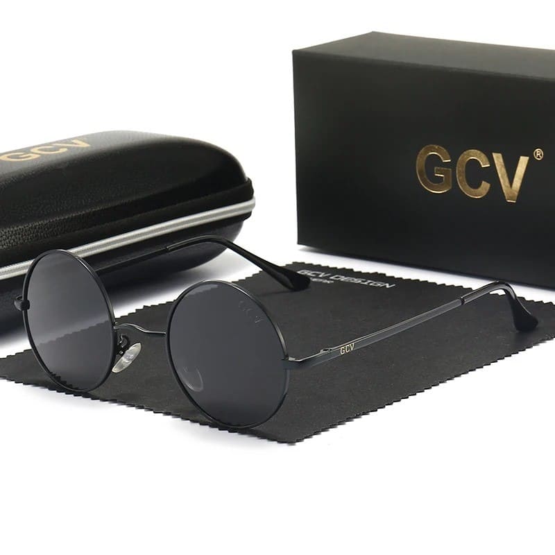 Óculos de Sol Feminino Redondo GCV Elegante UV400 - Vista Lateral - Lojas LA