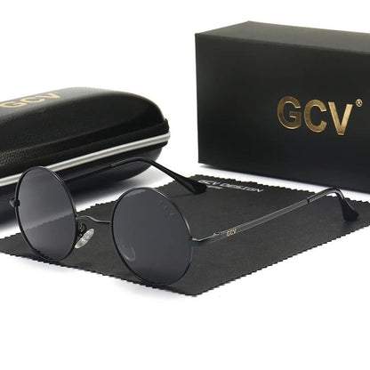 Óculos de Sol Feminino Redondo GCV Elegante UV400 - Vista Lateral - Lojas LA