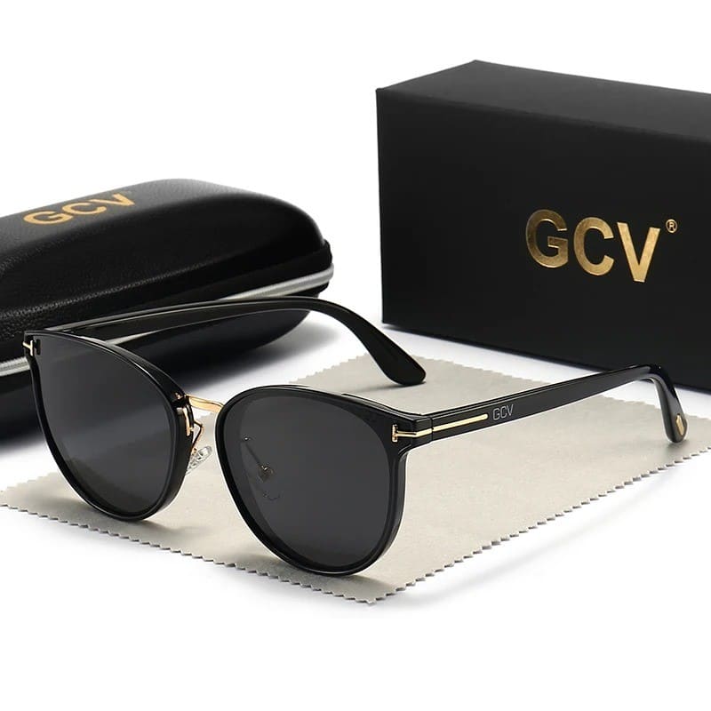 Óculos de Sol Feminino Polarizado GCV UV400 - Versão Marrom - Lojas LA