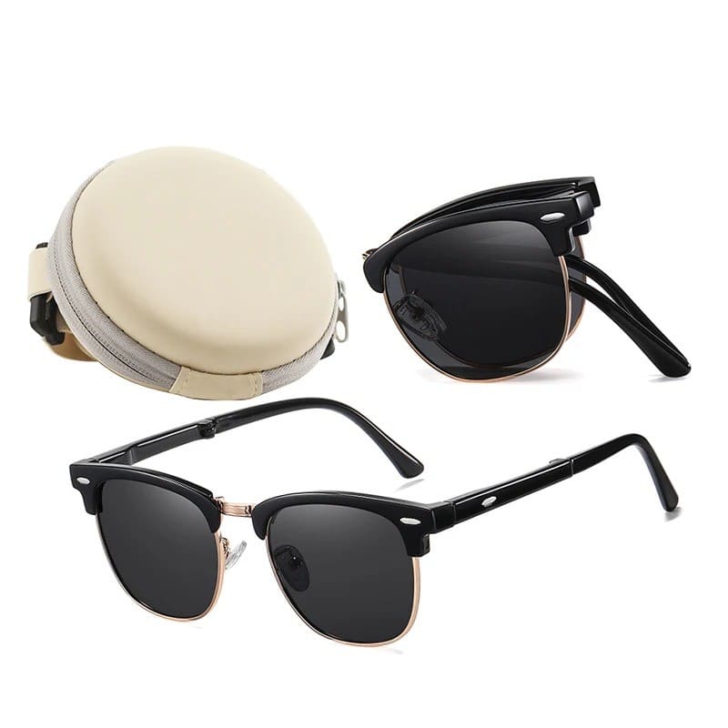 Óculos de Sol Feminino Dobrável Polarizado Última Moda - Vista Lateral - Lojas LA