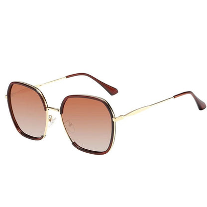 Óculos de Sol Feminino Quadrado Polarizado Vintage - Versão Preta - Lojas LA