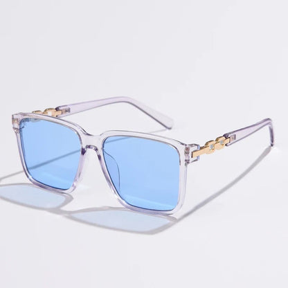 Óculos de Sol Feminino Quadrado Marca de Luxo UV400 - Vista Frontal - Lojas LA