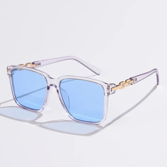 Óculos de Sol Feminino Quadrado Marca de Luxo UV400 - Vista Frontal - Lojas LA