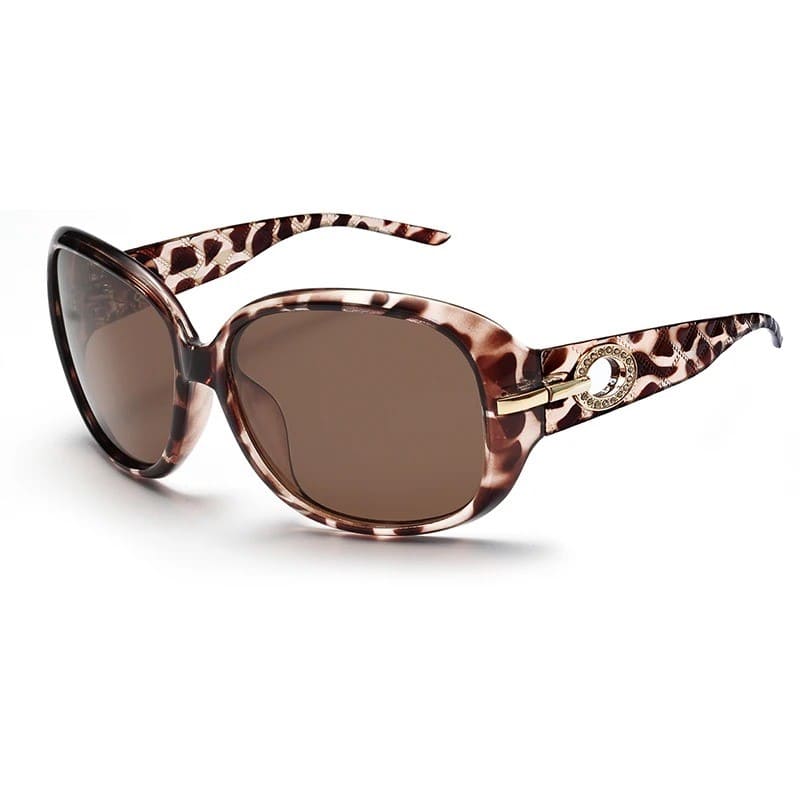 Óculos de Sol Feminino Polarizado Fashion UV400 - Versão Marrom - Lojas LA