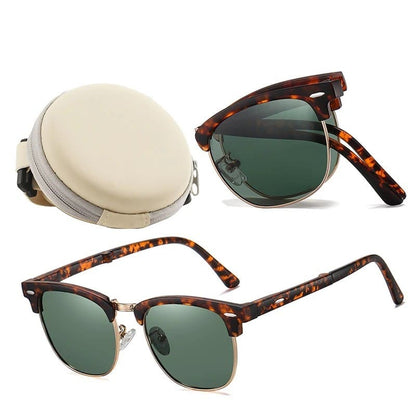 Óculos de Sol Feminino Dobrável Polarizado Última Moda - Versão Marrom - Lojas LA