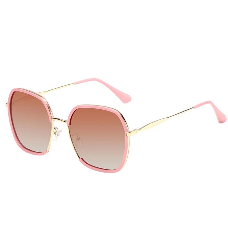 Óculos de Sol Feminino Quadrado Polarizado Vintage - Versão Marrom - Lojas LA