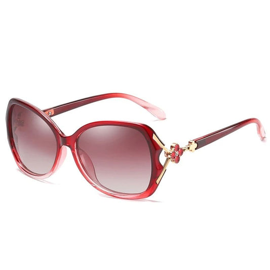 Óculos de Sol Feminino Polarizado de Luxo Antireflexo - Vista Frontal - Lojas LA