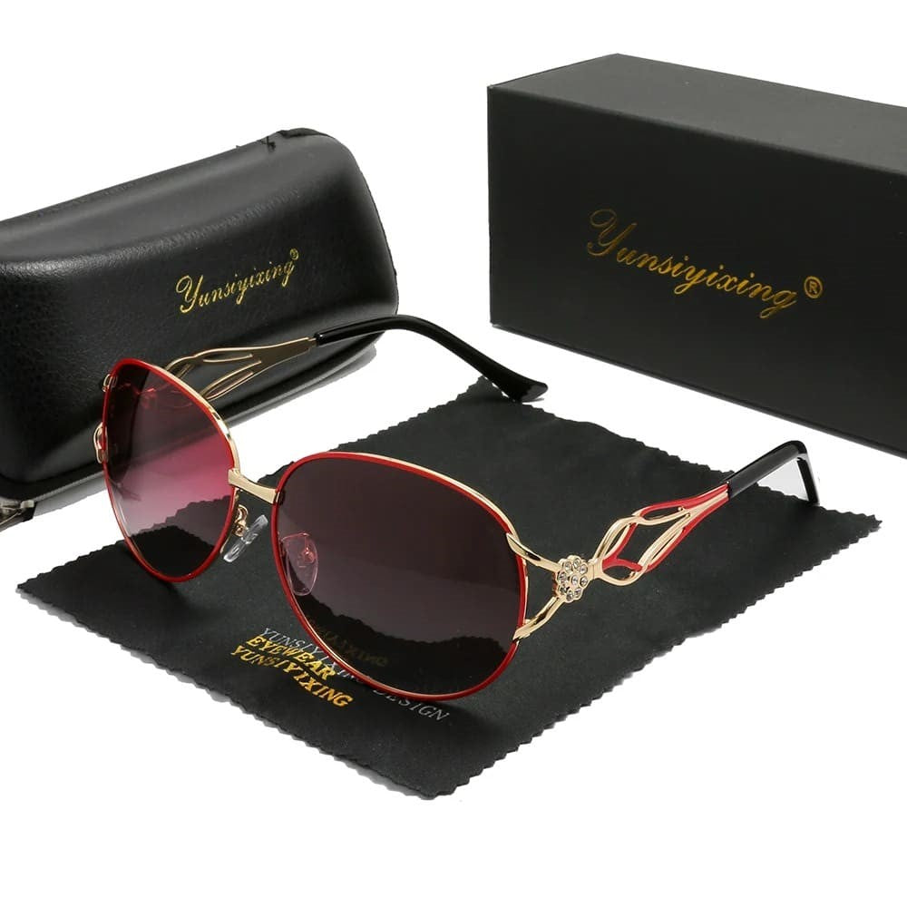 Óculos de Sol Feminino Polarizado Borboleta UV400 - Vista Lateral - Lojas LA