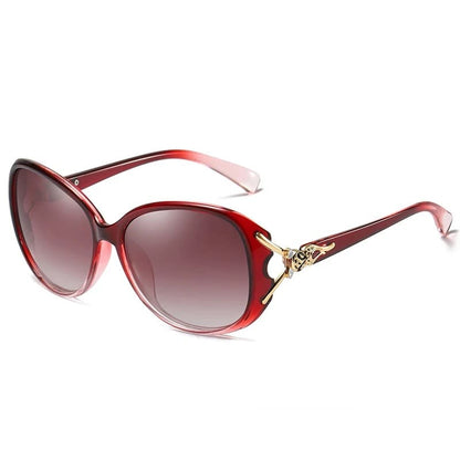 Óculos de Sol Feminino Polarizado Borboleta UV400 - Vista Frontal - Lojas LA