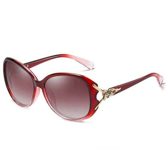 Óculos de Sol Feminino Polarizado Borboleta UV400 - Vista Frontal - Lojas LA