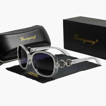 Óculos de Sol Feminino Polarizado Moda Borboleta UV400 - Vista Lateral - Lojas LA