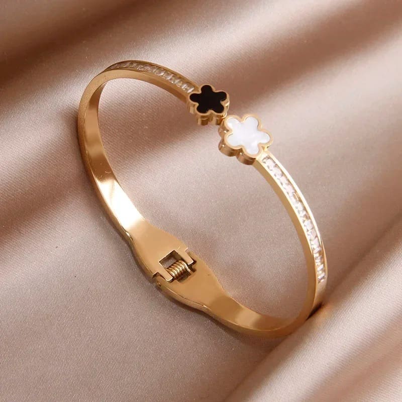 Pulseira Feminina Aço Inoxidável Modelo D0406 Dourado - Lojas LA