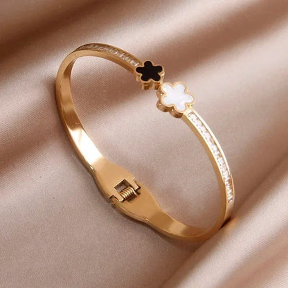 Pulseira Feminina Aço Inoxidável Modelo D0406 Dourado - Lojas LA