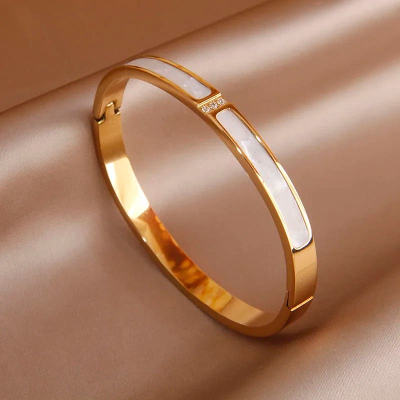 Pulseira Feminina Aço Inoxidável Modelo D0508 Dourado - Lojas LA