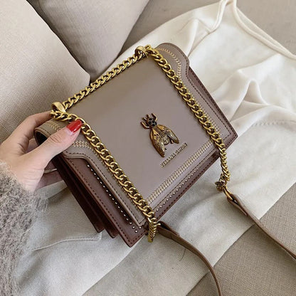 Bolsa Feminina de Couro Marca de Luxo Alta Qualidade - Vista Lateral - Lojas LA