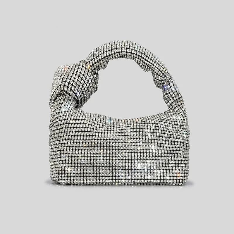 Bolsa Feminina Brilhante com Strass - Detalhe Strass - Lojas LA