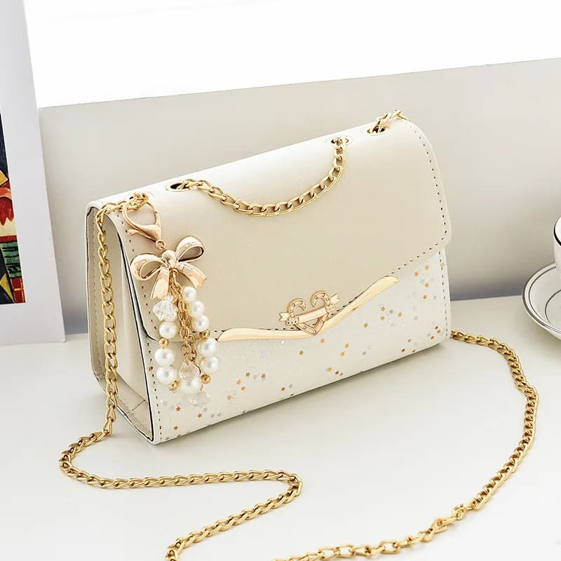 Bolsa Feminina de Ombro em Couro Ecológico - Vista Lateral - Lojas LA