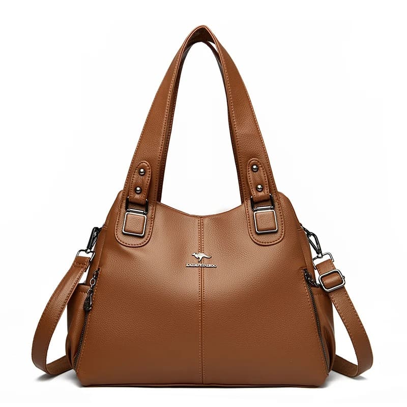 Bolsa Feminina em Couro Genuíno Premium com Carteiras - Kit Carteiras - Lojas LA