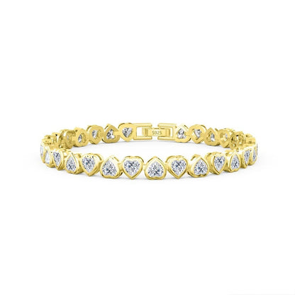 Pulseira Feminina Brilhante Prata 925 de Luxo - Versão Dourada - Vista Principal - Lojas LA