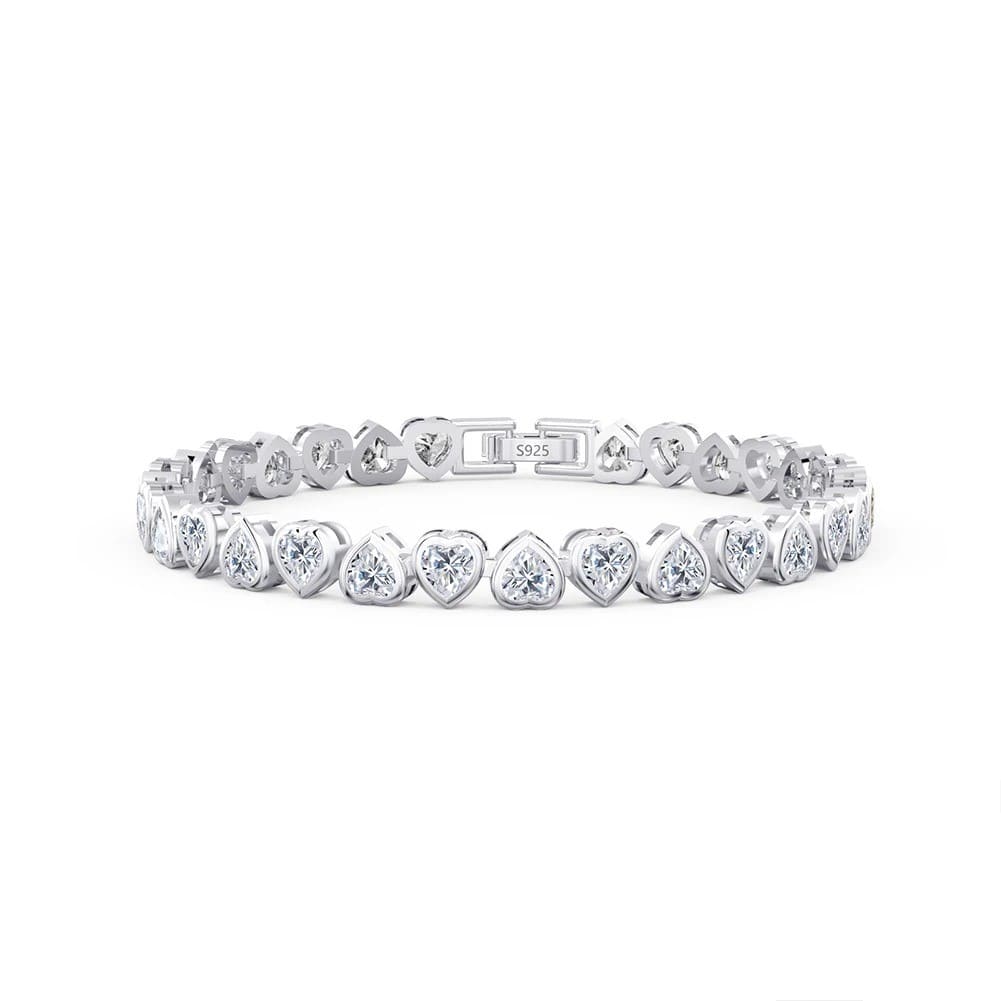 Pulseira Feminina Brilhante Prata 925 de Luxo - Versão Prata - Vista Principal - Lojas LA