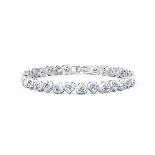 Pulseira Feminina Brilhante Prata 925 de Luxo - Versão Prata - Vista Principal - Lojas LA