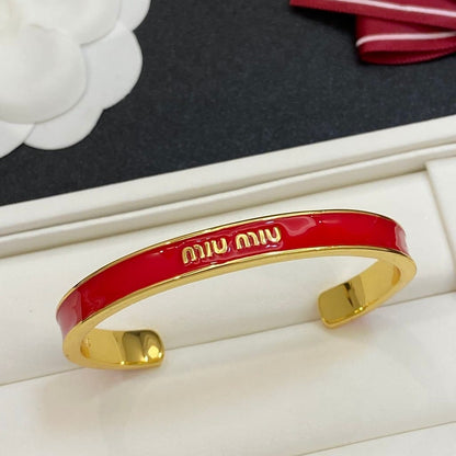 Pulseira Bracelete Feminino Miu Colorido - Versão Vermelha - Lojas LA