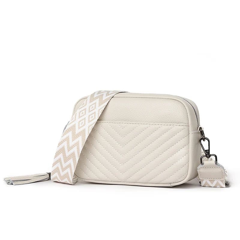 Bolsa de Ombro de Couro Genuíno Premium para Mulheres - Detalhe Alça - Lojas LA