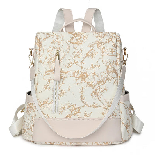 Mochila de Couro Feminina Grande Capacidade Elegante - Vista Principal - Lojas LA