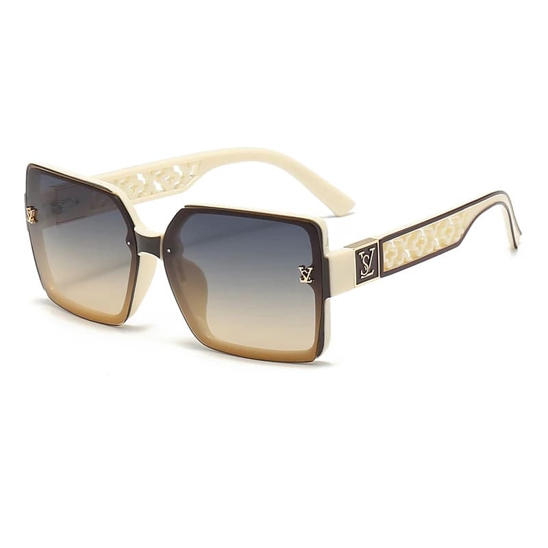 Óculos de Sol Feminino Quadrado Design de Luxo - Vista Lateral - Lojas LA