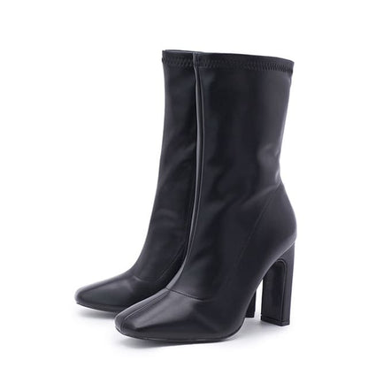 Bota De Couro Feminina Modelo HAZEL - Vista Principal Azul - Lojas LA