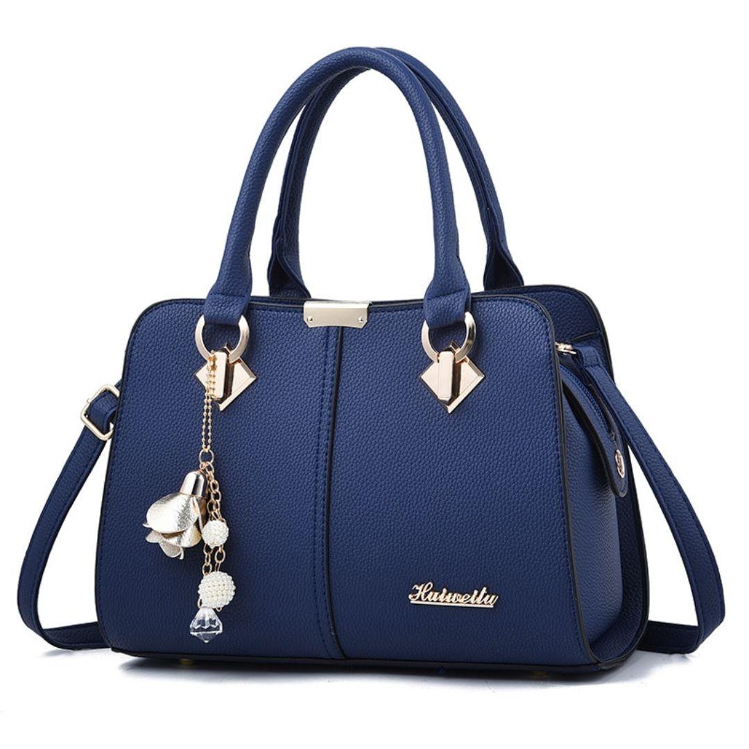 Bolsa De Couro Feminina Modelo GRACIELA - Vista Lateral - Lojas LA