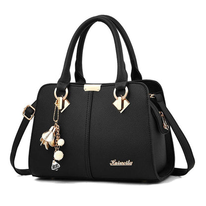 Bolsa De Couro Feminina Modelo GRACIELA - Versão Preta - Lojas LA