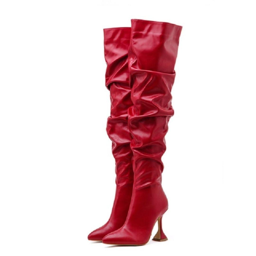 Bota Cano Longo De Salto Alto Feminina Modelo IVY - Detalhe Cano Longo - Lojas LA