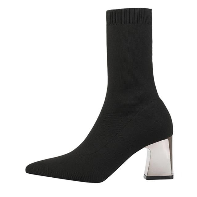 Bota Salto Bloco Modelo AURORA - Vista Lateral - Lojas LA
