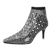 Bota Transparente Feminina Preta Salto Fino Modelo BETY - Lojas LA