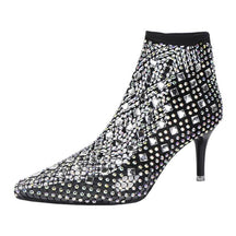 Bota Transparente Feminina Preta Salto Fino Modelo BETY - Lojas LA