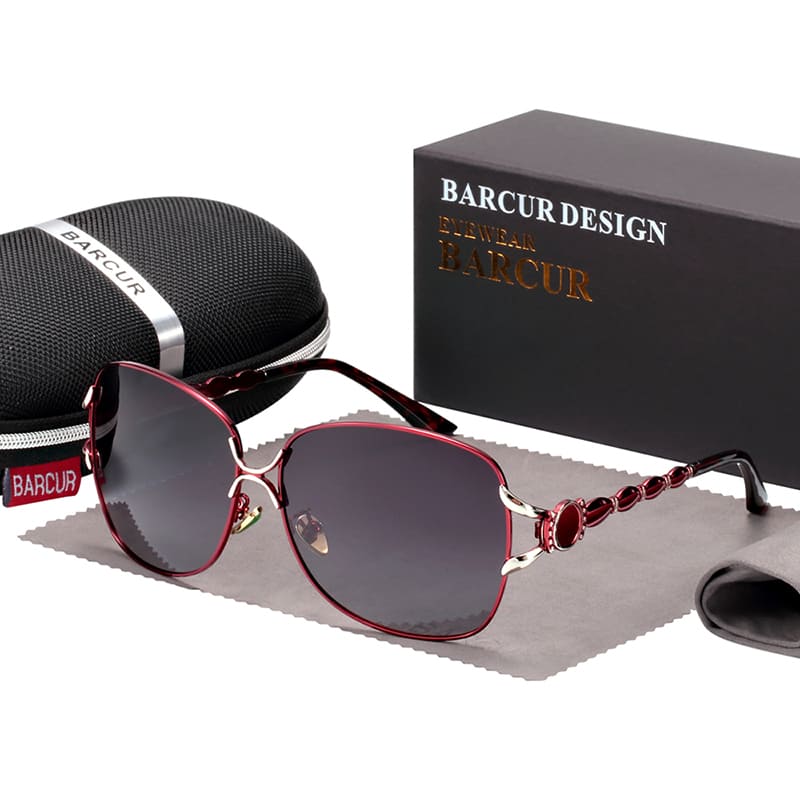 Óculos de Sol Feminino Polarizado Clássico UV400 - Versão Marrom - Lojas LA