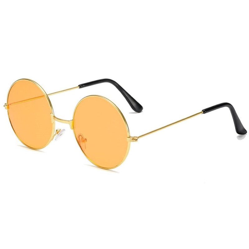 Óculos de Sol Feminino Redondo de Luxo UV400 - Versão Marrom - Lojas LA