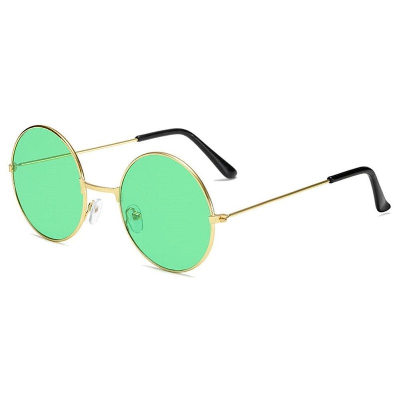 Óculos de Sol Feminino Redondo de Luxo UV400 - Versão Preta - Lojas LA