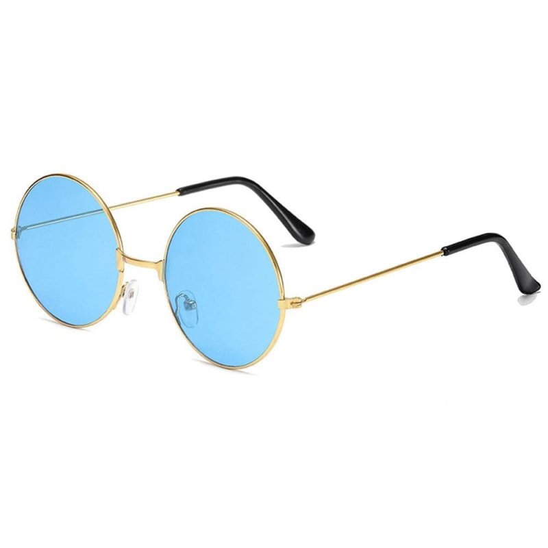 Óculos de Sol Feminino Redondo de Luxo UV400 - Vista Lateral - Lojas LA