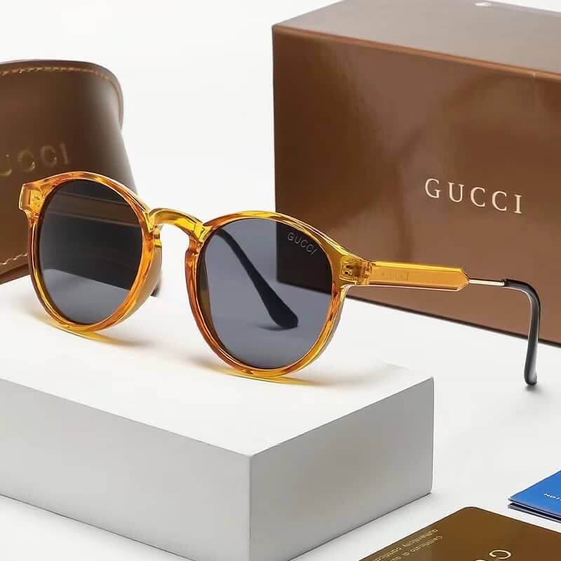 Óculos de Sol Feminino Redondo de Luxo Alta Qualidade GC