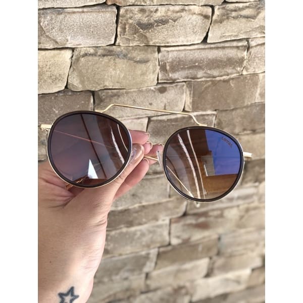 Óculos de Sol Feminino Redondo Espelhado - Lojas LA