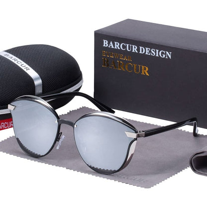 Óculos de Sol Feminino Redondo Polarizado — UV400 e Design Clássico