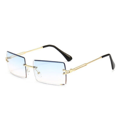 Óculos de Sol Feminino Retangular Moda Europeia UV400 - Vista Lateral - Lojas LA