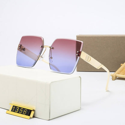 Óculos de Sol Feminino Quadrado Grande UV400 - Versão Preta - Lojas LA