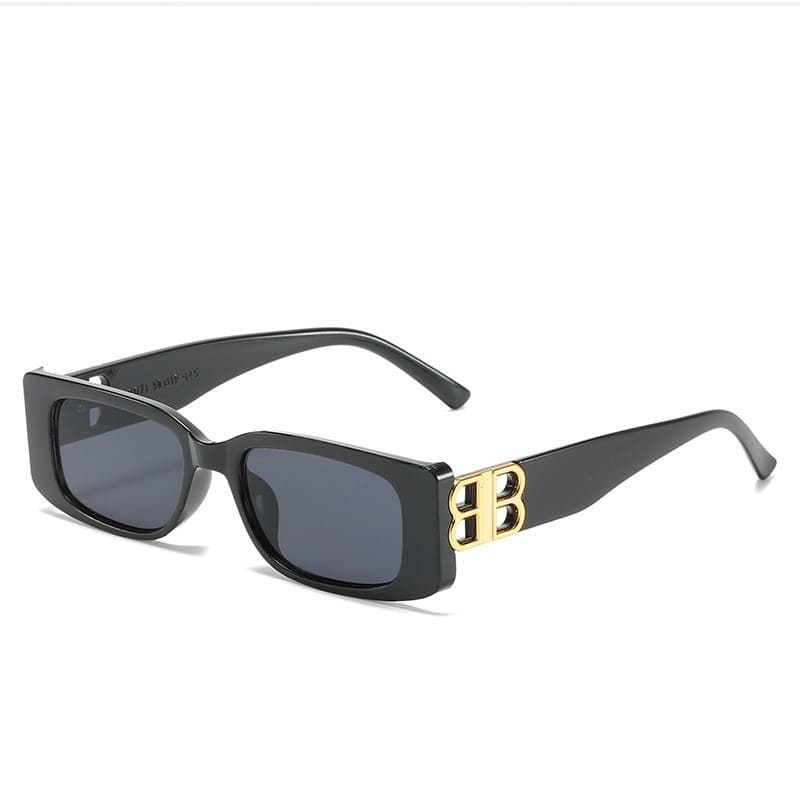Óculos de Sol Feminino Moderno Retangular UV400 - Vista Frontal - Lojas LA