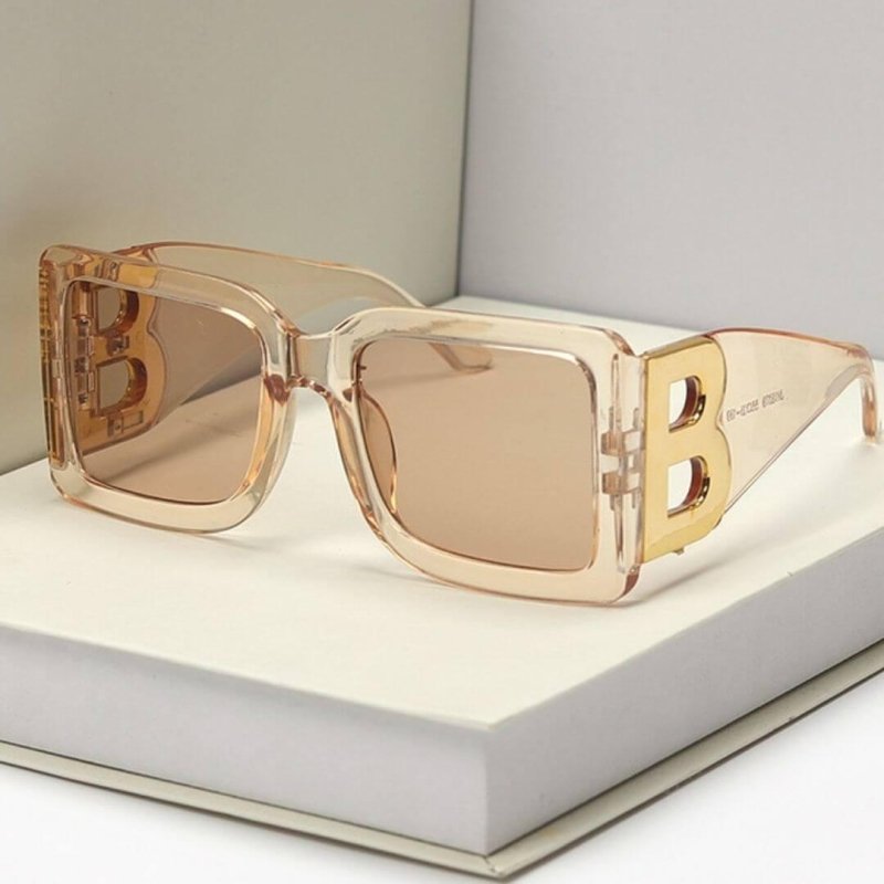 Óculos de Sol Feminino Quadrado Grande - Versão Transparente - Lojas LA
