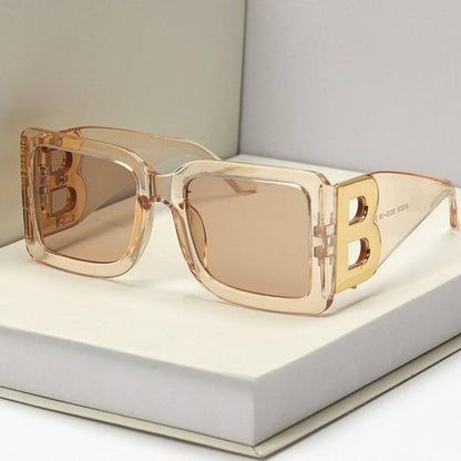 Óculos de Sol Feminino Quadrado Grande - Versão Transparente - Lojas LA