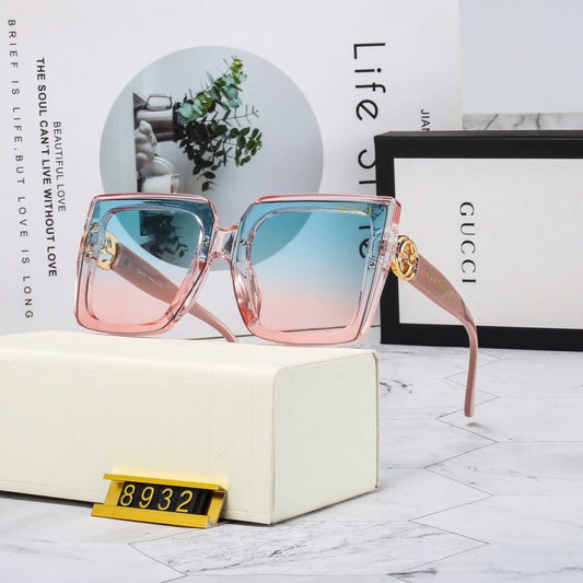 Óculos de Sol Quadrado Luxuoso GC UV400 - Vista Frontal - Lojas LA