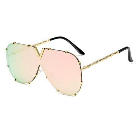 Óculos de Sol Feminino Redondo Transparente - Vista Frontal - Lojas LA